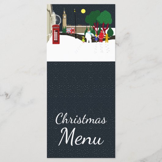 Kerstmis in het Londense menu (Voorkant)