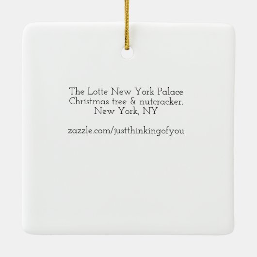 Kerstmis in het Lotte New York-paleis - Keramisch Ornament (Achterkant)