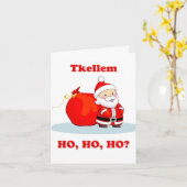 Kerstmis in het Maltees, Spreek je Ho, Ho, Ho? Kaart (Gele Bloem)