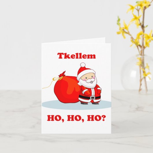 Kerstmis in het Maltees, Spreek je Ho, Ho, Ho? Kaart (Gele Bloem)