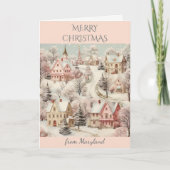 Kerstmis in het Maryland Village Feestdagen Kaart (Voorkant)