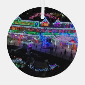 Kerstmis in het meer van Havasu Glas Ornament (Achterkant)