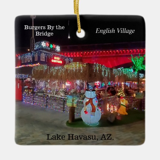 Kerstmis in het meer van Havasu Keramisch Ornament (Voorkant)