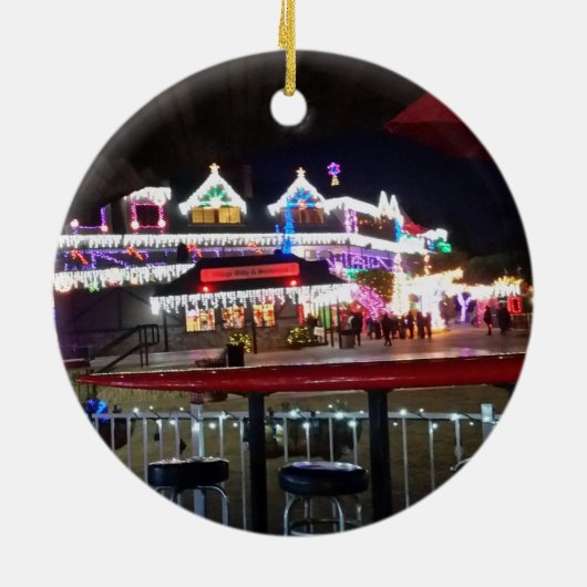 Kerstmis in het meer van Havasu Keramisch Ornament (Achterkant)