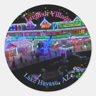 Kerstmis in het meer van Havasu Ronde Sticker
