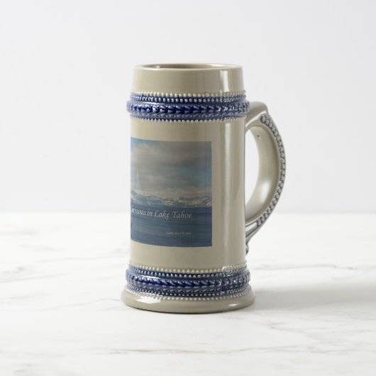 Kerstmis in het meer van Tahoe Beer Stein Bierpul (Voorkant rechts)