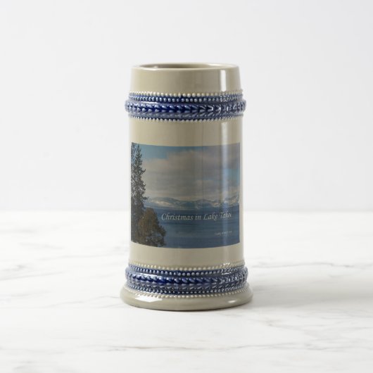 Kerstmis in het meer van Tahoe Beer Stein Bierpul (Center)