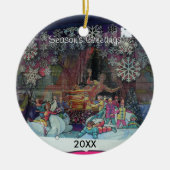 Kerstmis in het Ornament Venster City-winkel (Voorkant)