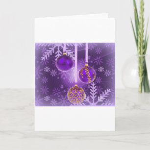 Kerstmis in het paarse briefkaart