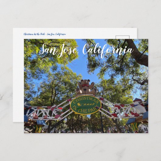 Kerstmis in het park - San Jose, CA Briefkaart (Voorkant / Achterkant)