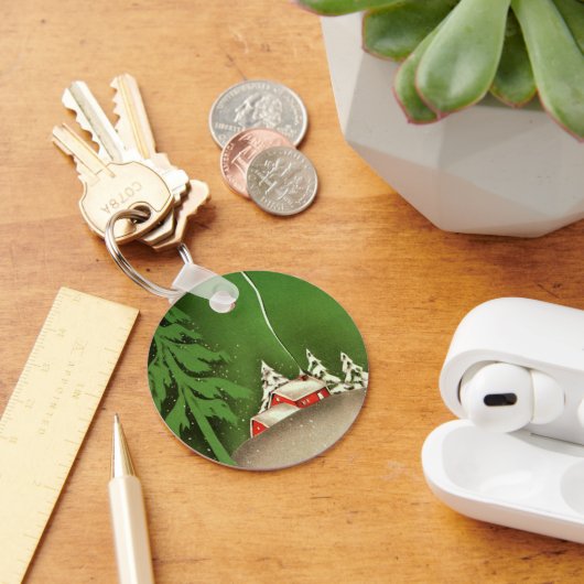 Kerstmis in het Parlement in de boswinter Sleutelhanger (Bureau)