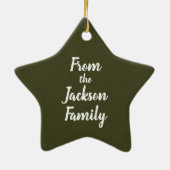 Kerstmis in het Plant Arizona Cactus Keramisch Ornament (Achterkant)