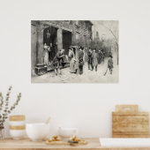 Kerstmis in het poster van de koloniale Times (Keuken)