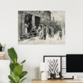 Kerstmis in het poster van de koloniale Times (Thuiskantoor)