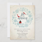  kerstmis in het rode en blauwe land kaart (Voorkant)