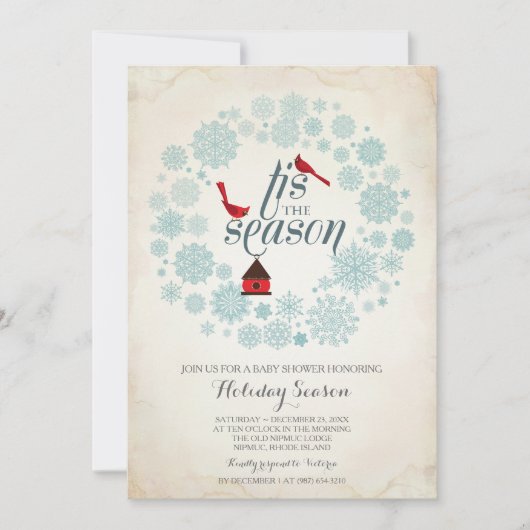 kerstmis in het rode en blauwe land kaart (Voorkant)