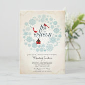 kerstmis in het rode en blauwe land kaart (Staand voorkant)