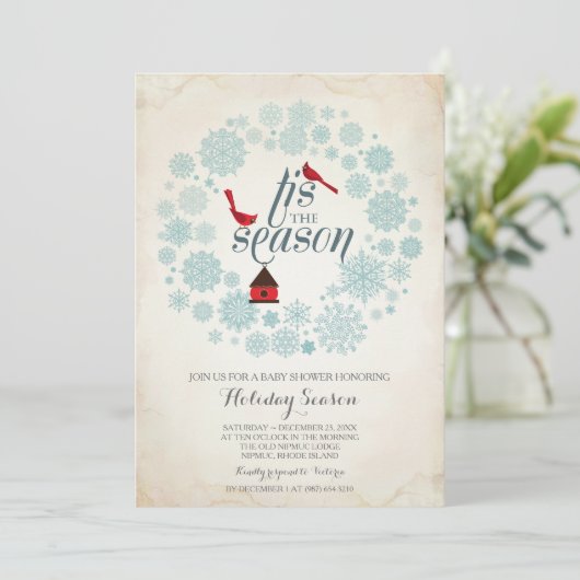 kerstmis in het rode en blauwe land kaart (Staand voorkant)