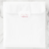 Kerstmis in het rood en wit van familienaam hart sticker (Tas)
