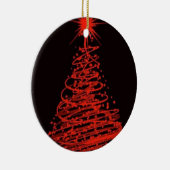 Kerstmis in het rood keramisch ornament (Rechts)