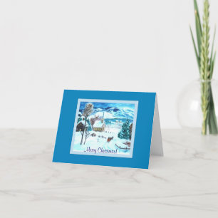 Kerstmis in het Wenskaart Vermont Feestdagen Kaart