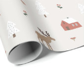 Kerstmis in het winterbos cadeaupapier (Rol Hoek)