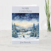 Kerstmis in het winterlandschap van Kentucky Feestdagen Kaart (Voorkant)