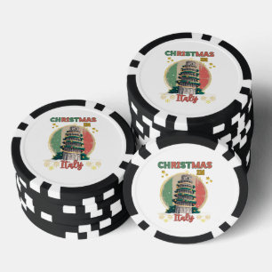 Kerstmis in Italië Italiaanse vakantiesfeer” Poker Chips