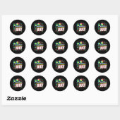 Kerstmis in juli 1 ronde sticker (Vel)