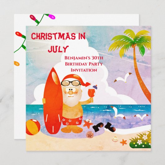 Kerstmis in juli 2010 kaart (Voorkant / Achterkant)