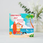 Kerstmis in juli 2010 kaart (Staand voorkant)