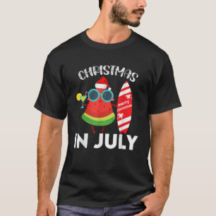 Kerstmis in juli 2021 Watermeloenen zomer T-shirt