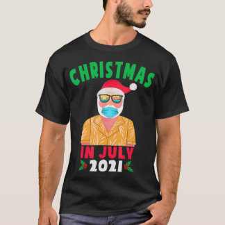 Kerstmis in juli 2021 zomerkerstmannetje t-shirt