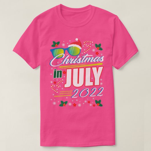 Kerstmis in juli 2022 t-shirt (Design voorkant)