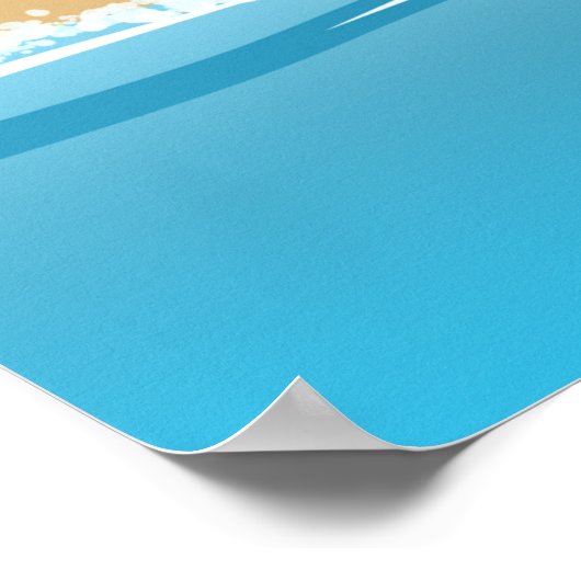 Kerstmis in juli 2023 Watermeloen Beach Poster (Hoek)