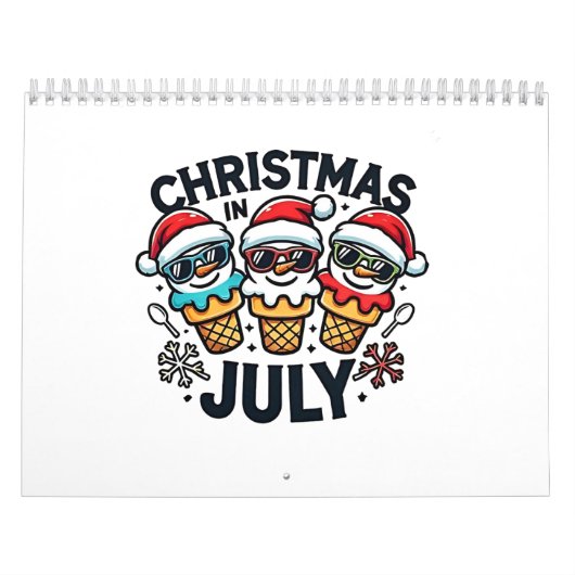 Kerstmis in juli 4 juli ijs USA Kalender (Hoes)
