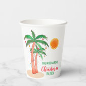 Kerstmis in juli Aangepaste naam Papieren Bekers (Achterkant)