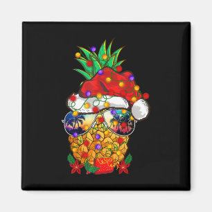 Kerstmis in juli ananas grappige vrolijke kerst magneet