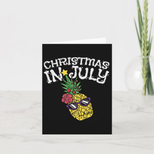 Kerstmis in juli ananas grappige zomer tropisch kaart