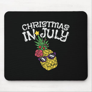 Kerstmis in juli ananas grappige zomer tropisch muismat