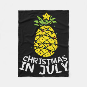 Kerstmis in juli Ananas Kerstboom Zomer Heren W Fleece Deken