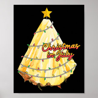 Kerstmis in juli ananas kerstboom zomer  poster