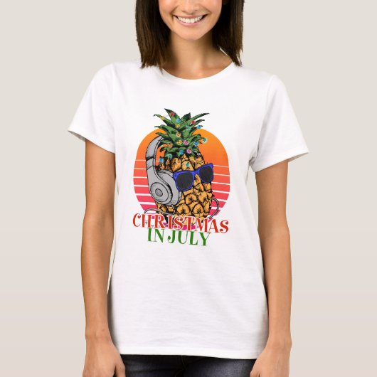 Kerstmis in juli ananas t-shirt (Voorkant)