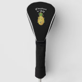 Kerstmis in juli Ananas Xmas Tree Lights Golfheadcover (Voorkant)