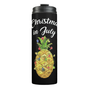 Kerstmis in juli Ananas Xmas Tree Lights Thermosbeker
