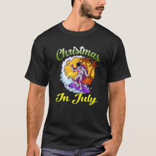 Kerstmis in juli Astronaut Summer Surfing Space B T-shirt