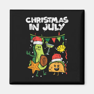 Kerstmis In Juli Avocado Taco Zomer Mexicaanse Man Magneet
