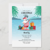 Kerstmis in juli BBQ Beach Party Kaart (Voorkant)