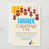 KERSTMIS IN JULI BBQ Party Kaart (Voorkant)