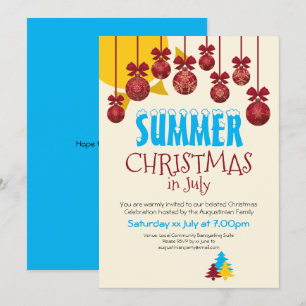 KERSTMIS IN JULI BBQ Party Kaart